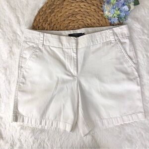J. Crew White Chino Short 100% Cotton Sz 8
